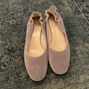 Gray velvet everlane day heels sz 8